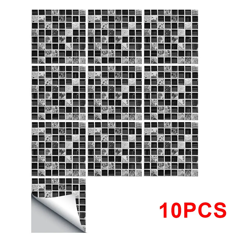 10 шт. 15X15cm камень кирпичная стена Стикеры Водонепроницаемый самоклеящаяся ПВХ