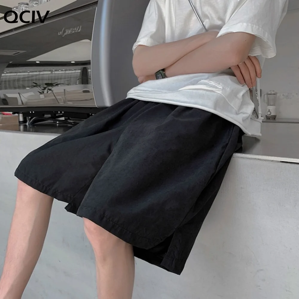 

Men Casual Shorts Solid Loose Plus Size 3XL High Elasticity Beach Outfit Students Streetwear Trendy Leisure All-match Korean