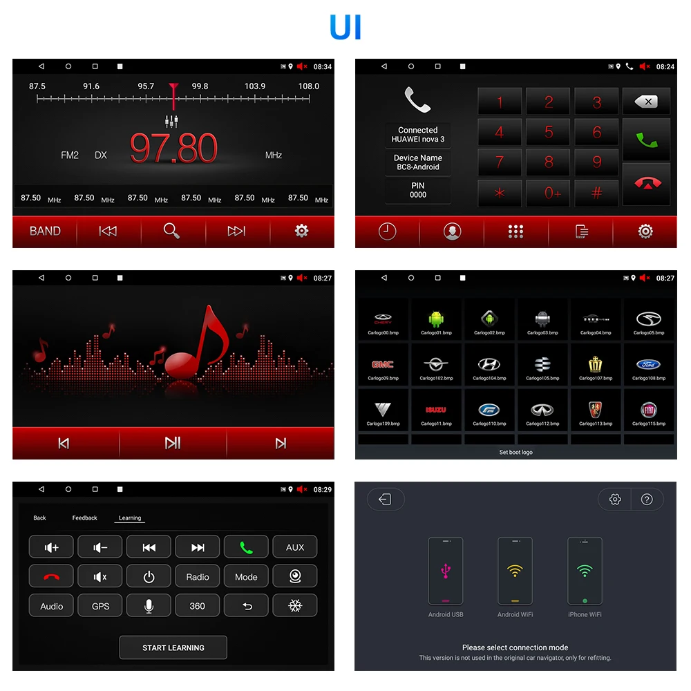 Camecho 2 din android 8 дюймов HD сенсорный Авторадио Android 8,1 gps Автомобильный мультимедийный плеер стерео для Renault Sandero Duste Logan