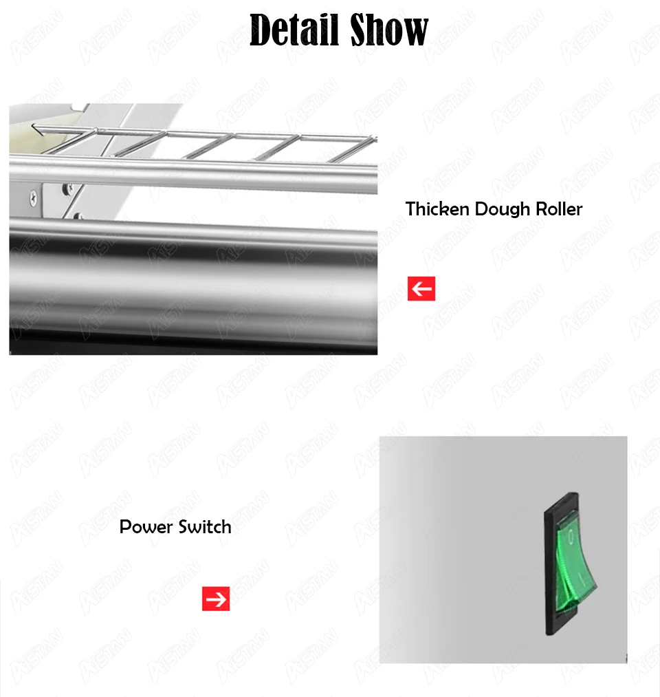 Электрический ролик для теста FKM300 из нержавеющей стали машина изготовления