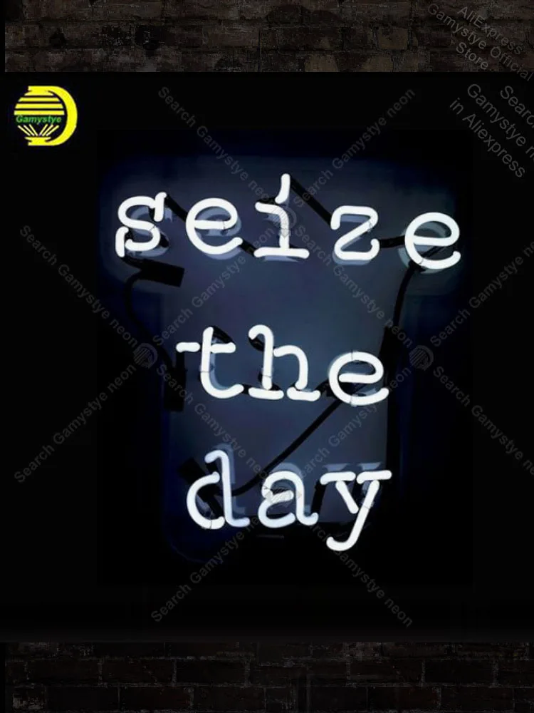 

Neon sign For Seize the day Neon Bulbs sign Iconic beautiful Beer Motorcycle Neon sign Metal Signs Garage Enseign Lumineuse Bar