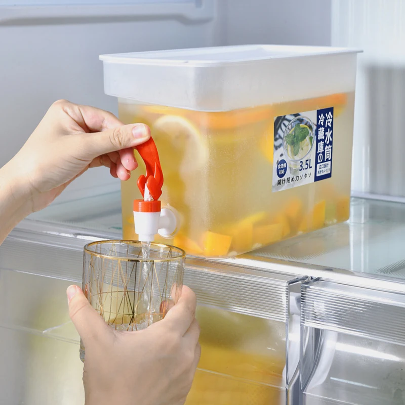 

Large Refrigerator Cold Kettle With Faucet Lemonade Bottle Drinkware Kettle Pot Beverage Dispenser Cool Water Bucket Kitchen