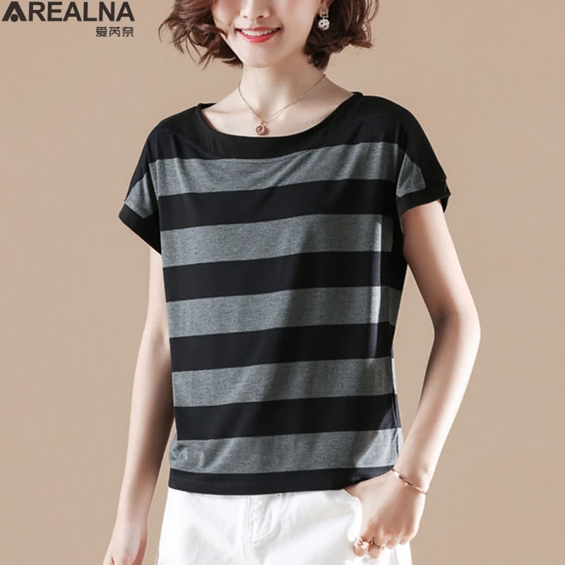 Футболка для женщин размера плюс с коротким рукавом Повседневная одежда О