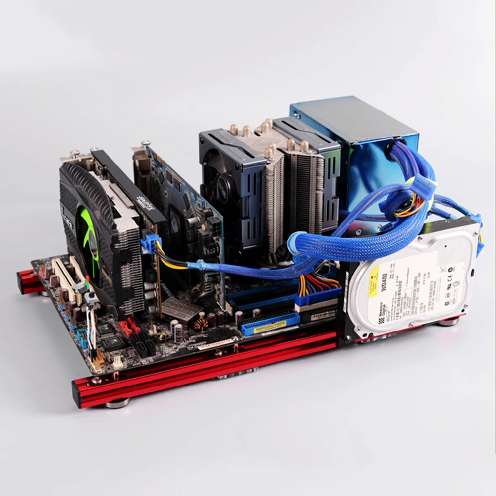 

DIY Open Aluminum Alloy Frame ATX Motherboard PC Case Overclocking Test Bench