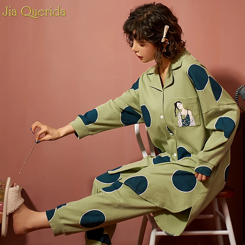 Пижамный комплект для девочек хлопковая одежда сна больших размеров Длинные