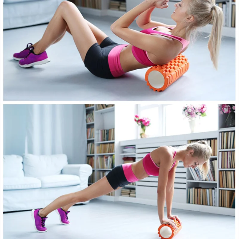 

33CM Yoga Column Foam Roller Muscle Relaxation Axis Shin Leg Artifact Back Massage Mace Soft Shaft Pilates Fitness Sports Gear