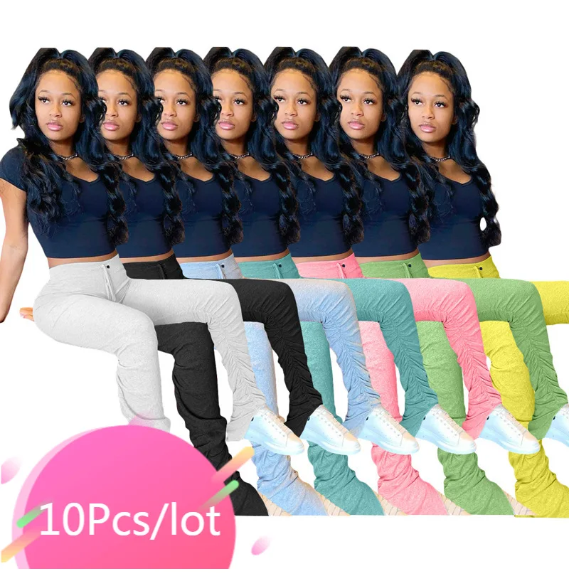 

Большие партии, оптовая продажа, осенне-зимние женские штаны в складку, Повседневная Уличная одежда с высокой талией, спортивные брюки, женс...