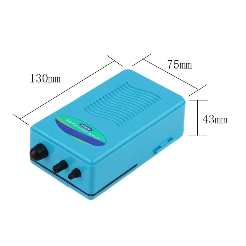 Аквариумный воздушный насос бесшумный кислородный с аккумулятором