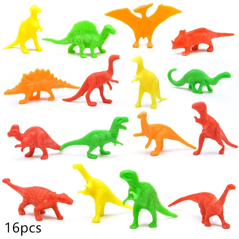 

16 шт. в наборе, модели динозавров, мини-имитация Юрского периода, тираннозавр, Раптор, динозавр, игрушка для детей, Рождество, подарок на день ...