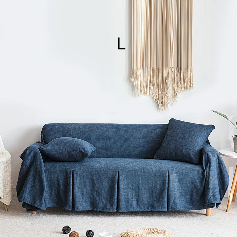 Blue 200x260cm 1/2/3/4-Seater для диванов одноцветное Цвет Универсальный диван Полотенца все включено пылезащитный чехол для дивана домашняя наволочка чехлов - Цвет: Blue 200x260cm
