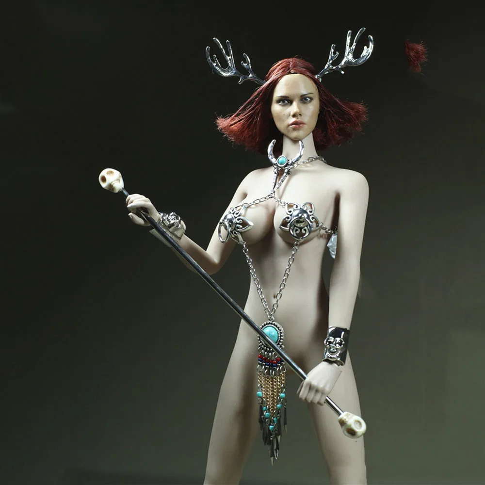 Женская пикантная металлическая одежда в масштабе 1/6 куртка с кольцом и бахромой