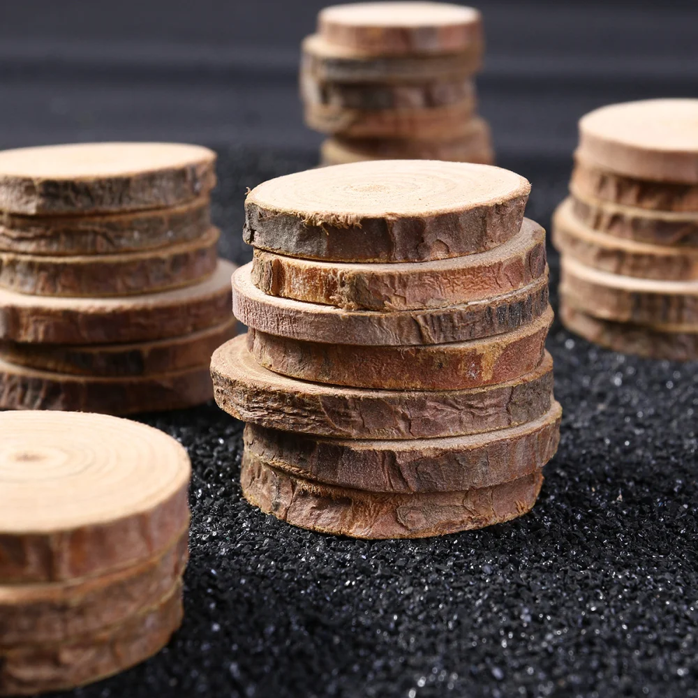 

30pcs 3-4CM Wood Log Slices Discs for DIY Crafts Wedding Centerpieces