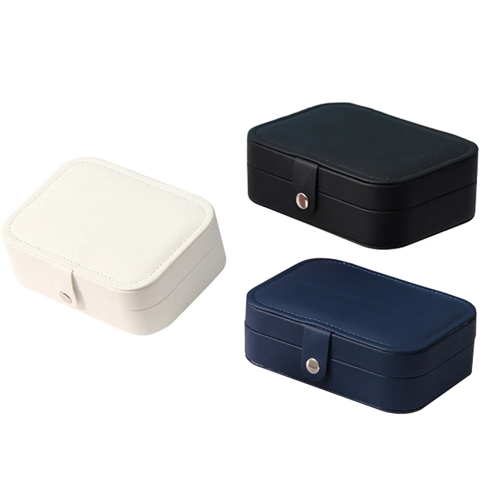

2021Universal Jewelry Organizer High Capacity Leather Jewelry Box Multifunction Necklace Earring Ring Storage Box Women Gift