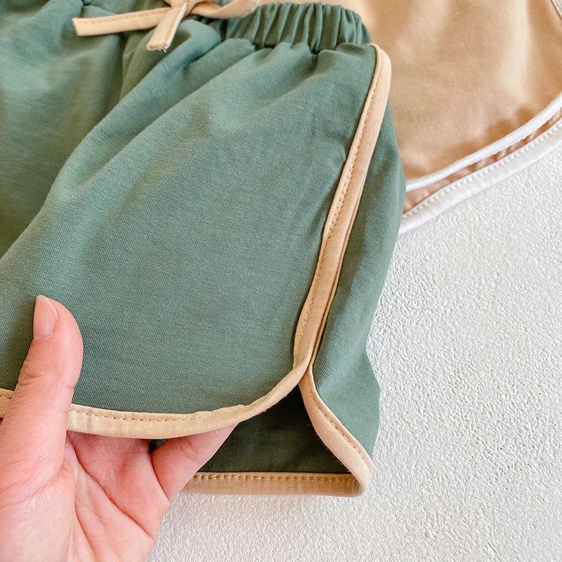 

Korean Girls Clothing Sets Summer Baby Girls Short Sleeve Cartoon Tops+shorts 2pcs Children Cotton Sweet Clothes Suits For 0-36m