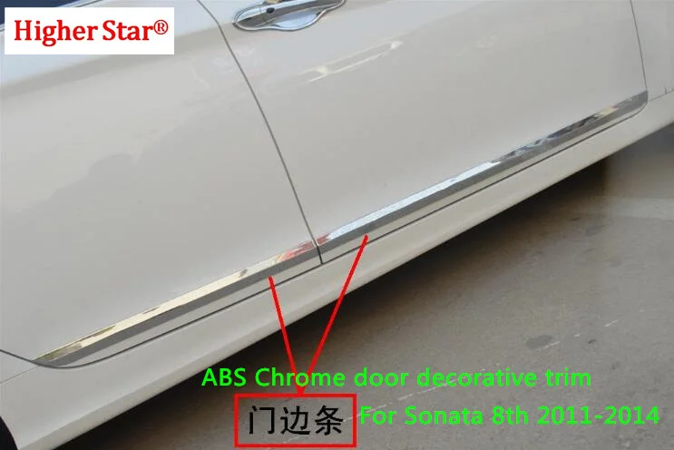 Высокое количество ABS хром 4 шт Автомобильная Боковая дверь декоративная отделка