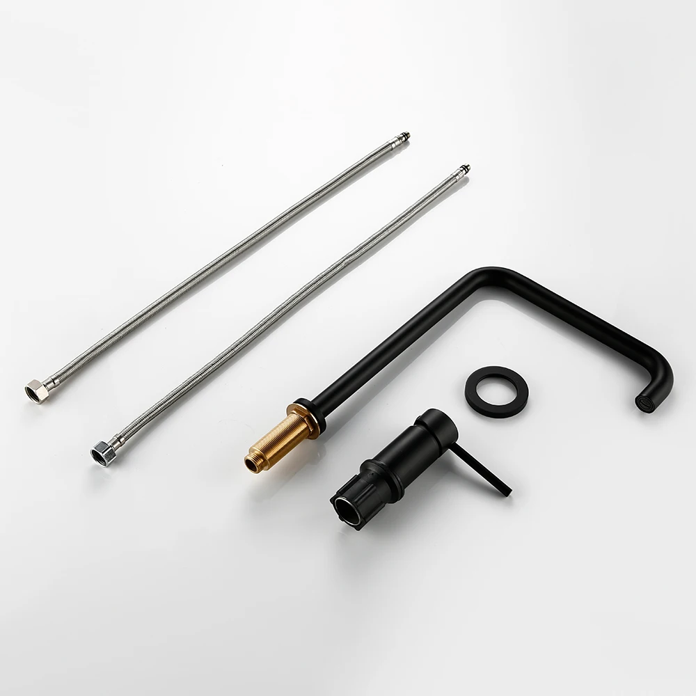 Smesiteli 360 градусов Поворотный кухонный кран из твердой латуни с двойным отверстием