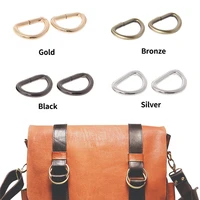 10pcslot d rings strap buckle inner width metal half round shaped for bag strap belt purse diy bag accessories 13162025mm