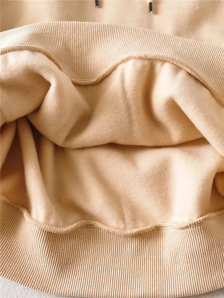 

Elegant Solid Women Sweatshirt Hoodie Soft 2020 Warm Winter Long Sleeve Tops Casual Girls Fashion Pullovers Hoodies Women Cotton