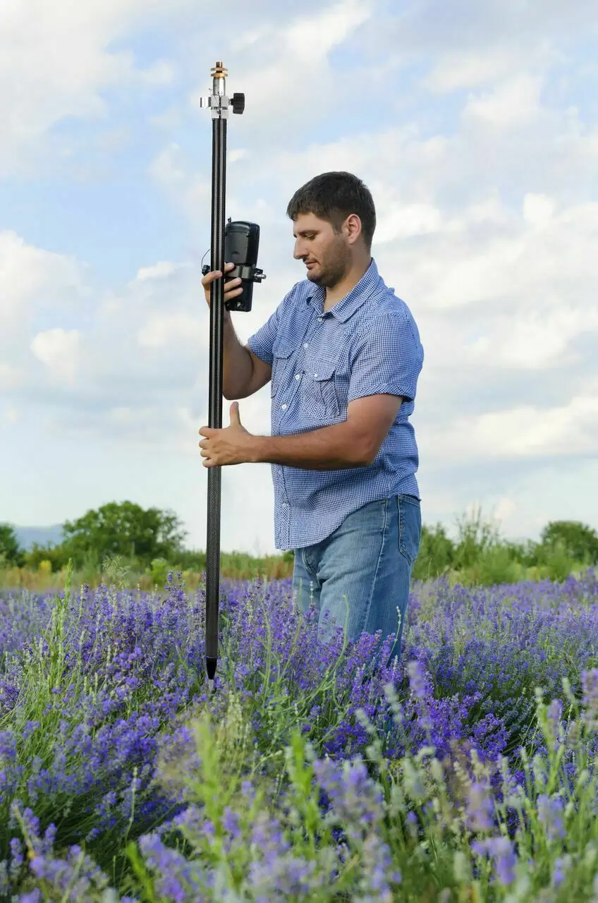 Новинка 2 4 м углеродное волокно регулируемый наконечник полная станция GNSS