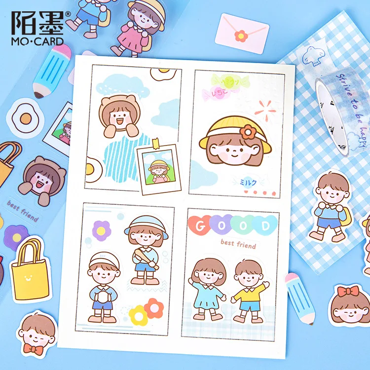 PET прозрачный Васи стикер мультфильм вышивка манор серии маскировки