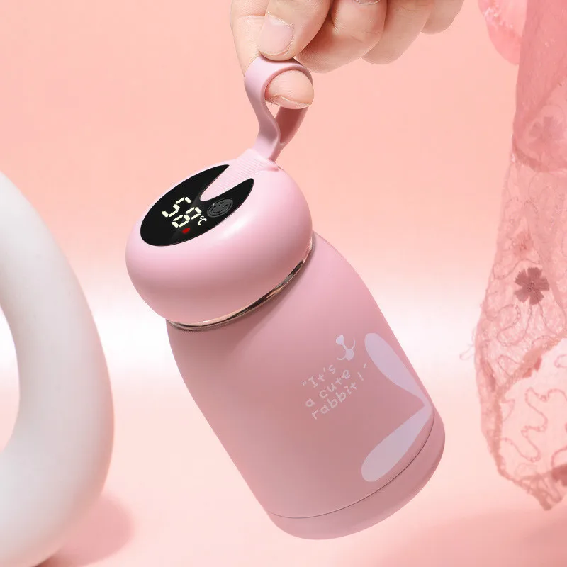 320 мл милый термос кофейная кружка умный температурный дисплей из нержавеющей