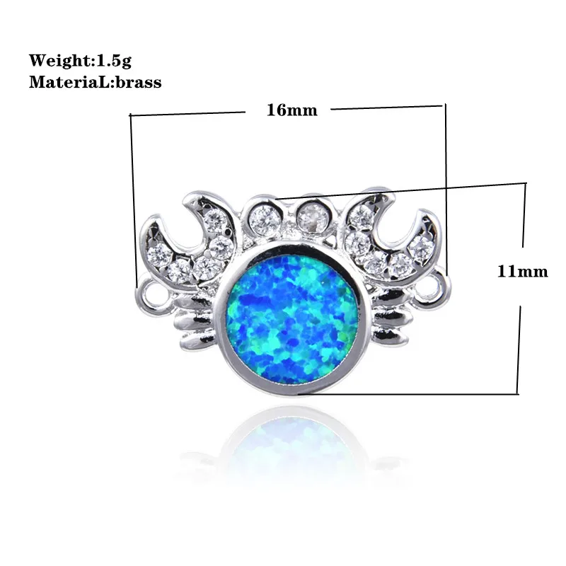 KAMAF модный соединитель DIY Браслеты Серьги Круглый огненный опал циркониевые