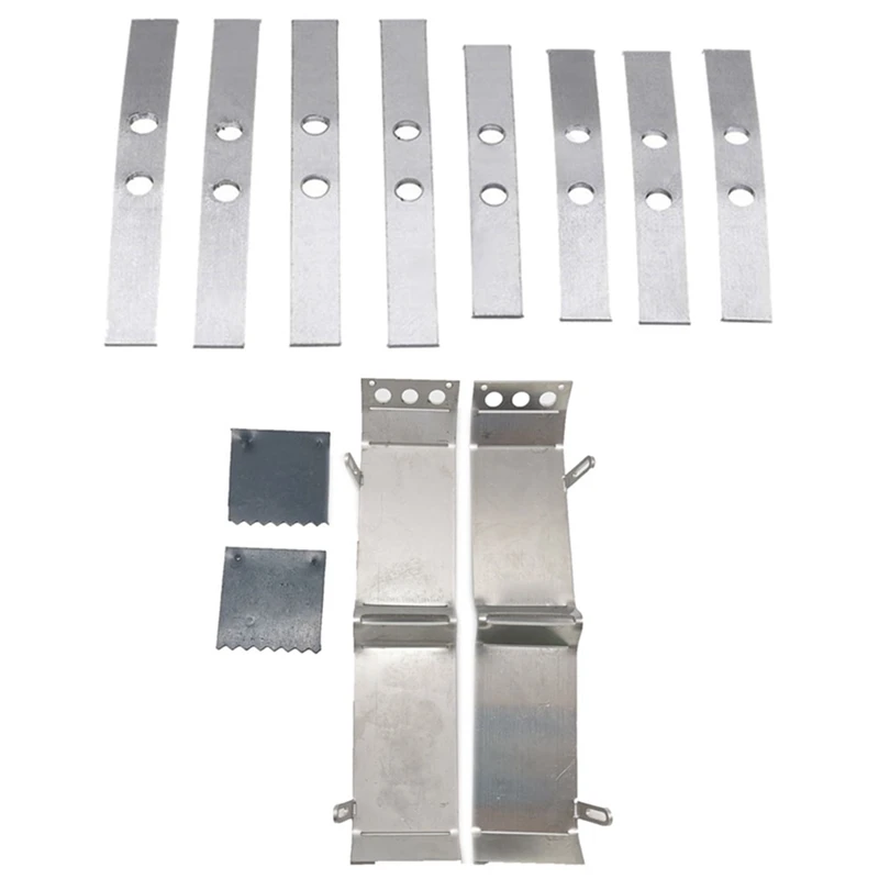 

1 Set Metal Rear Mud Fender Back Mudguard & 8Pcs Metal Shock Absorbing Steel Spring Firm Parts Accessories Cooler Silver