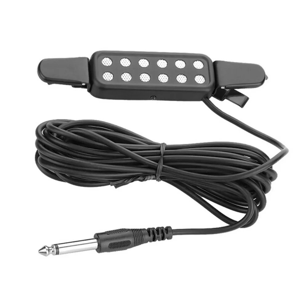 sound pickup 12 loch clip auf mikrofon draht verstärker lautsprecher für akustische elektrische gitarre wandler für guitarra player fre