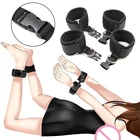 Наручники для секса, наручники для лодыжки и шеи, ремешки для фиксации, без вибраторов, взрослые, аксессуары для пар, рабство, БДСМ, набор для флирта