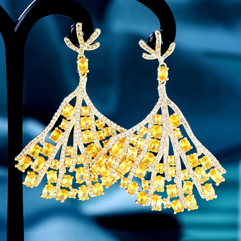 Женские серьги-подвески Siscathy, модные корейские серьги с желтым кристаллом, украшения для вечерние, 2022