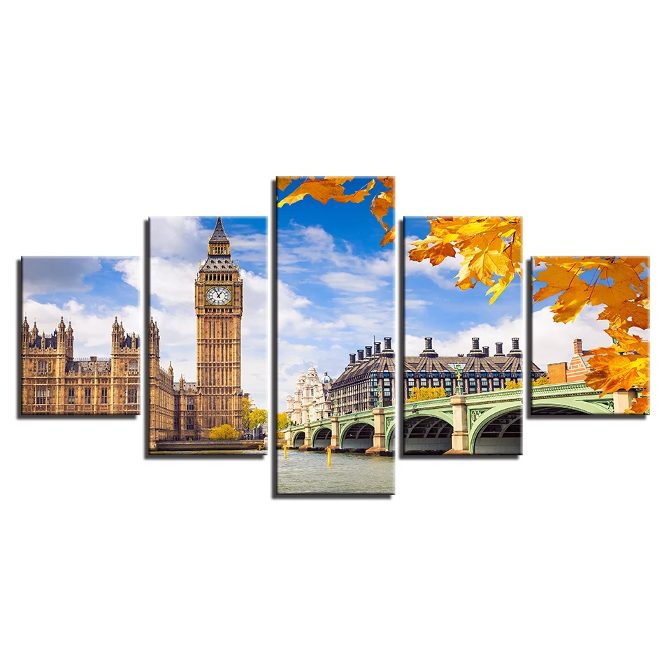 

Modern Home Decor Anime Scenery Flowers HD 5 Pieces Decoration for Room Decor Posters Wall Art Wall Decor Poste Wall Paintings