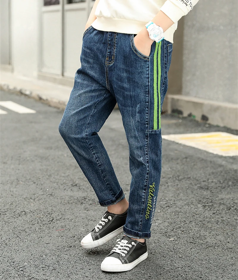 IENENS джинсы для маленьких мальчиков джинсовые брюки модные детские Стрейчевые