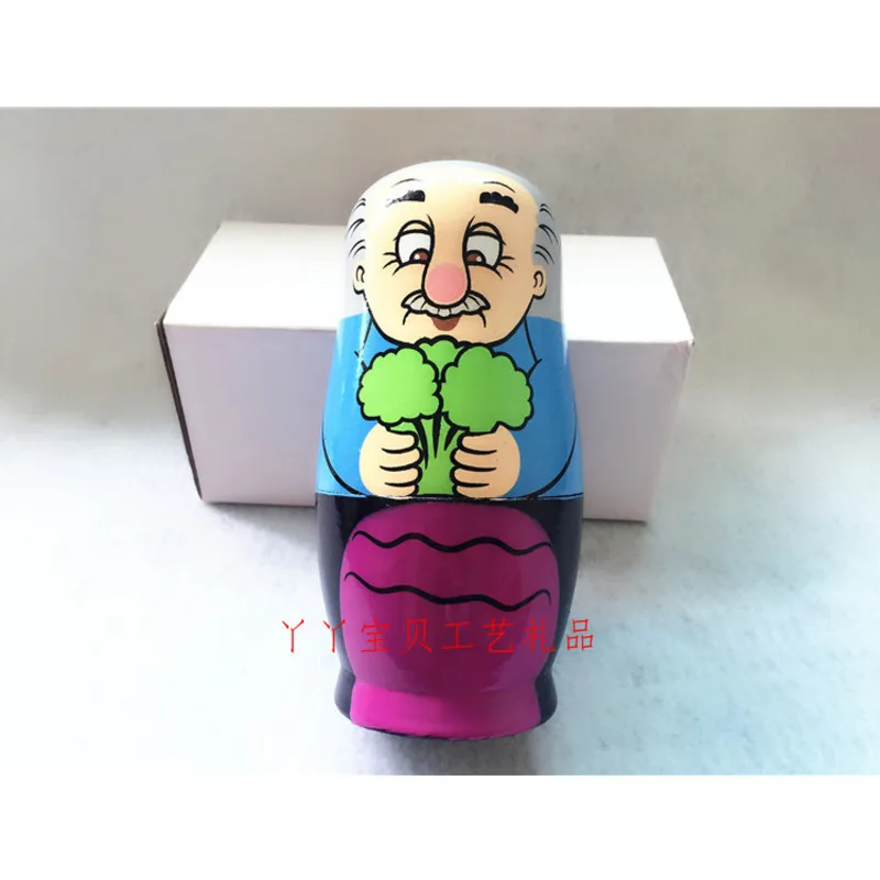 

Pack of 6 Pcs Cute Wooden Animals Hand Painted Russian Nesting Dolls Babushka Matryoshka Dolls Toys Gifts Home Decoration