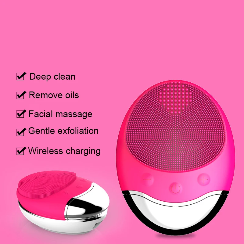 Ультразвуковая электрическая Очищающая щетка для лица Водонепроницаемая