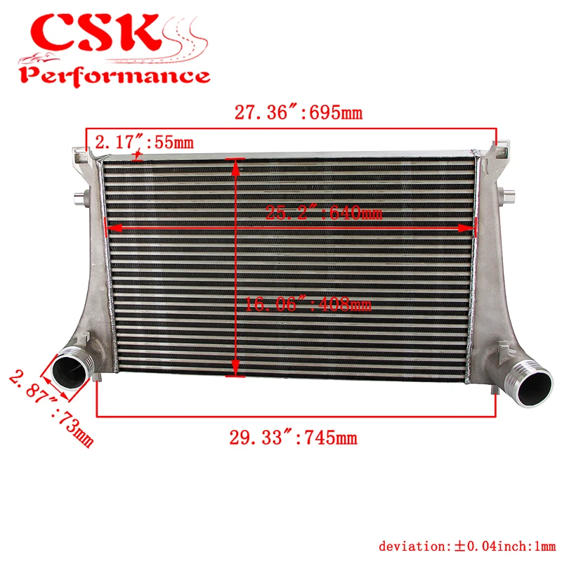 Комплект интеркулера 70 мм подходит для VW GTI MK7 Golf R Audi A3/S3 EA888 1 8 T 2 0 TSI 2015 +| |