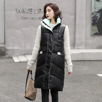2021 new winter parkas cotton vest coat women jacket loose stand collar female warm waistcoat parka coats sleeveless