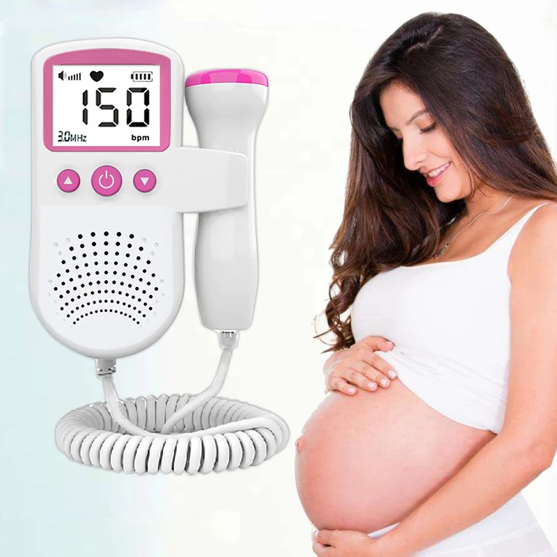 Fetal Doppler Ultrasound Sound Baby Heartbeat Monitor Detector LED Digital Prenatal Pocket 3.0hz No Radiation | Красота и здоровье