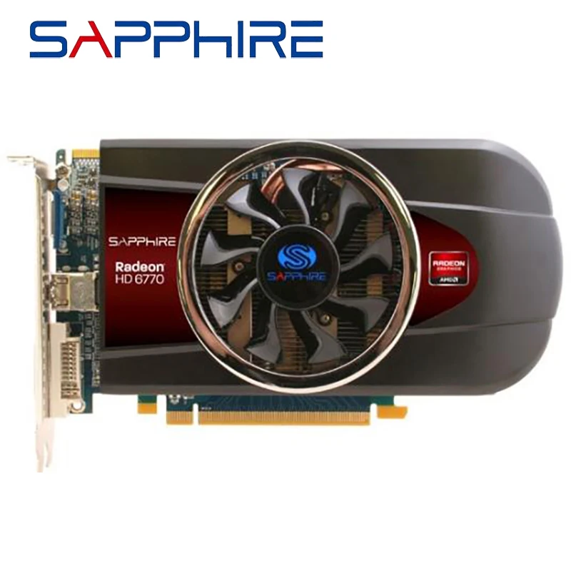 Б/у оригинальные SAPPHIRE Radeon HD6770 1 ГБ GDDR5 видеокарты GPU HD 6770 компьютер для AMD 128 бит не