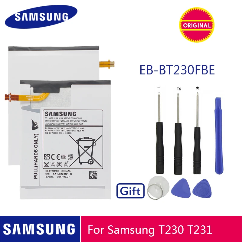 Samsung планшет Батарея EB-BT230FBE 4000 мА-ч для samsung Galaxy Tab 4 7,0 7," T230 T231 T235 SM-T230 SM-T231 SM-T235