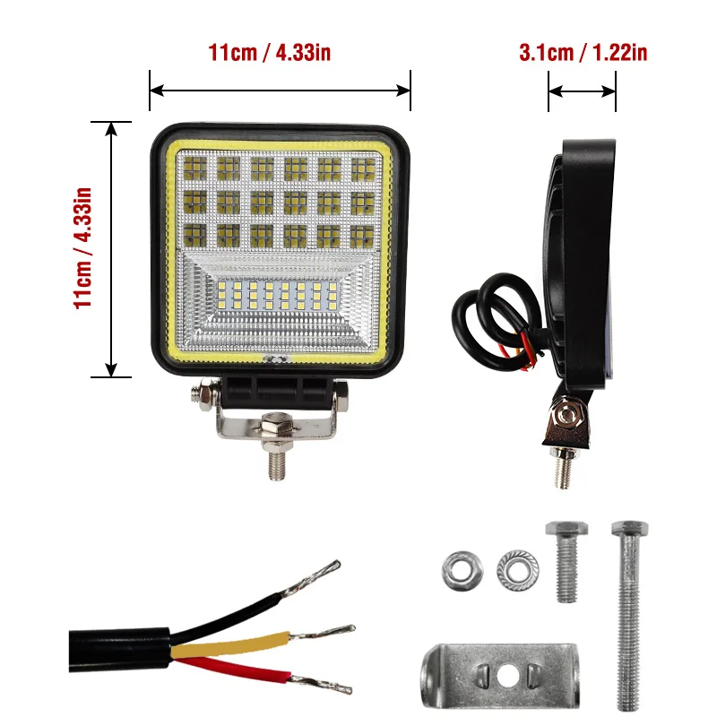 GZKAFOLEE 120W 4x4 светодиодный светильник бар комбинированный прожектор внедорожный