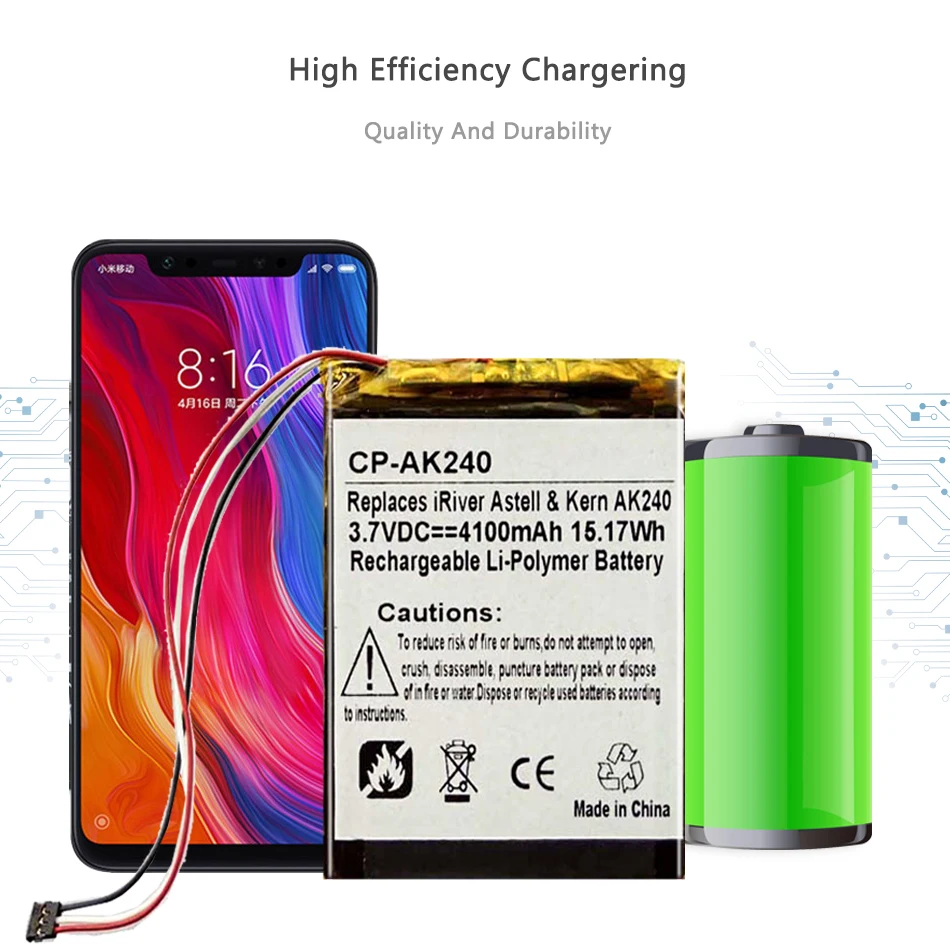 

Аккумулятор 3,7 в, 4100 мА · ч, 3-проводной штекер