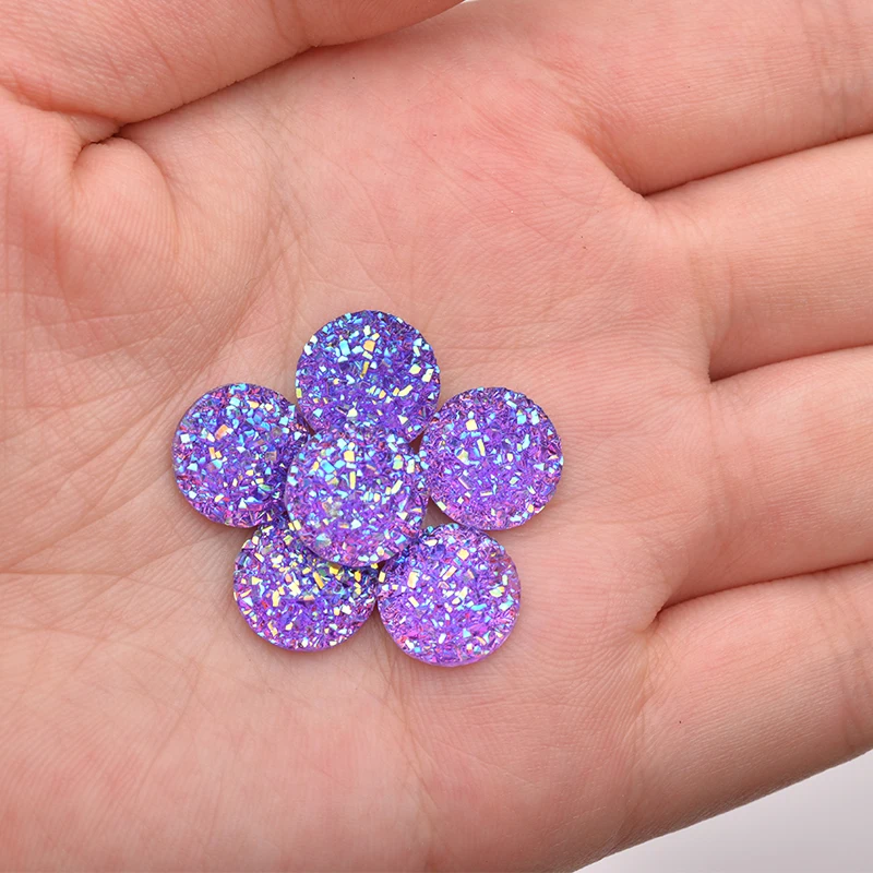 JUNAO 12 мм блестящие фиолетовые стразы AB Crystal Круглый Камешки из смолы с аппликацией в виде не алмаз горячей фиксации страз, не швейная головистой формы с украшением в виде кристаллов