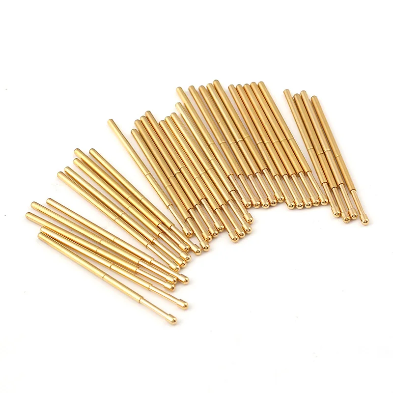 

100PCS PA100-D Spring Voltage Test Probe Tip Spring Phosphor Bronze Tube Gold Plated For Testing Circuit Board Instruments