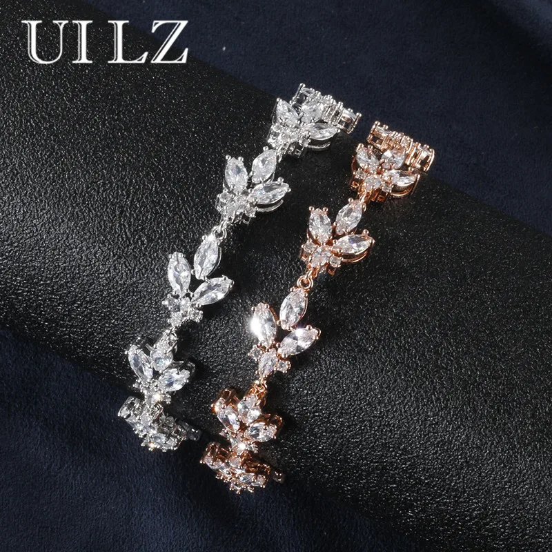 Браслеты Uilz женские регулируемые с фианитами роскошные ювелирные украшения в
