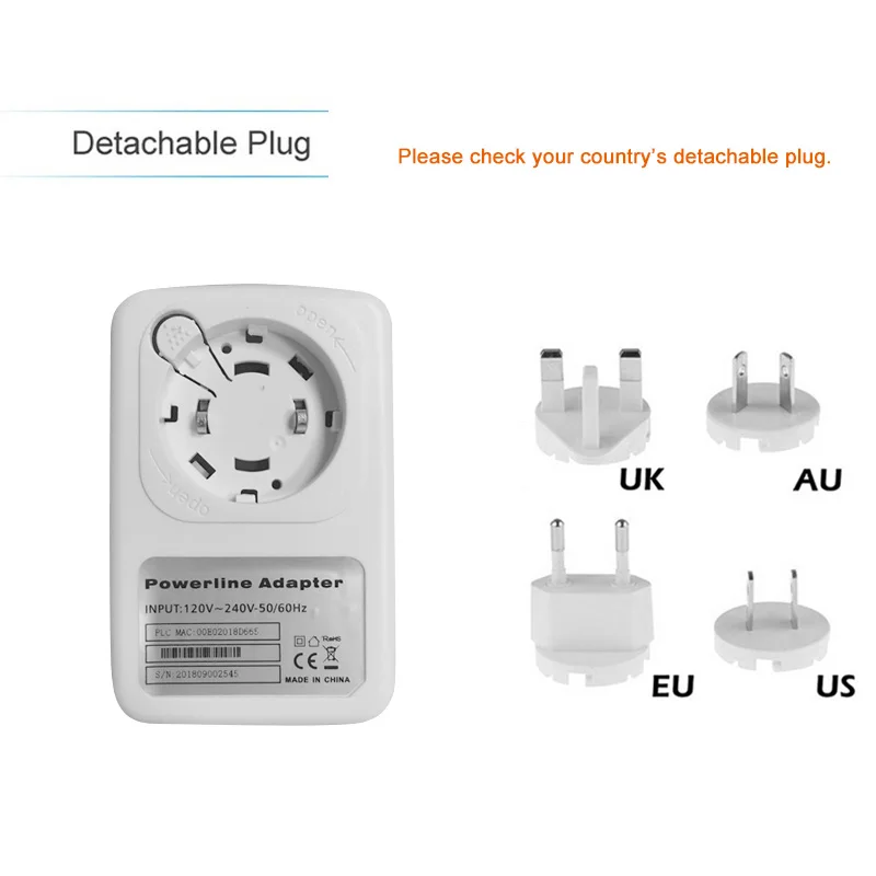 1 пара Мощность линии Ethernet Homeplug адаптер для штекер маршрутизатора работай &quot(Plug