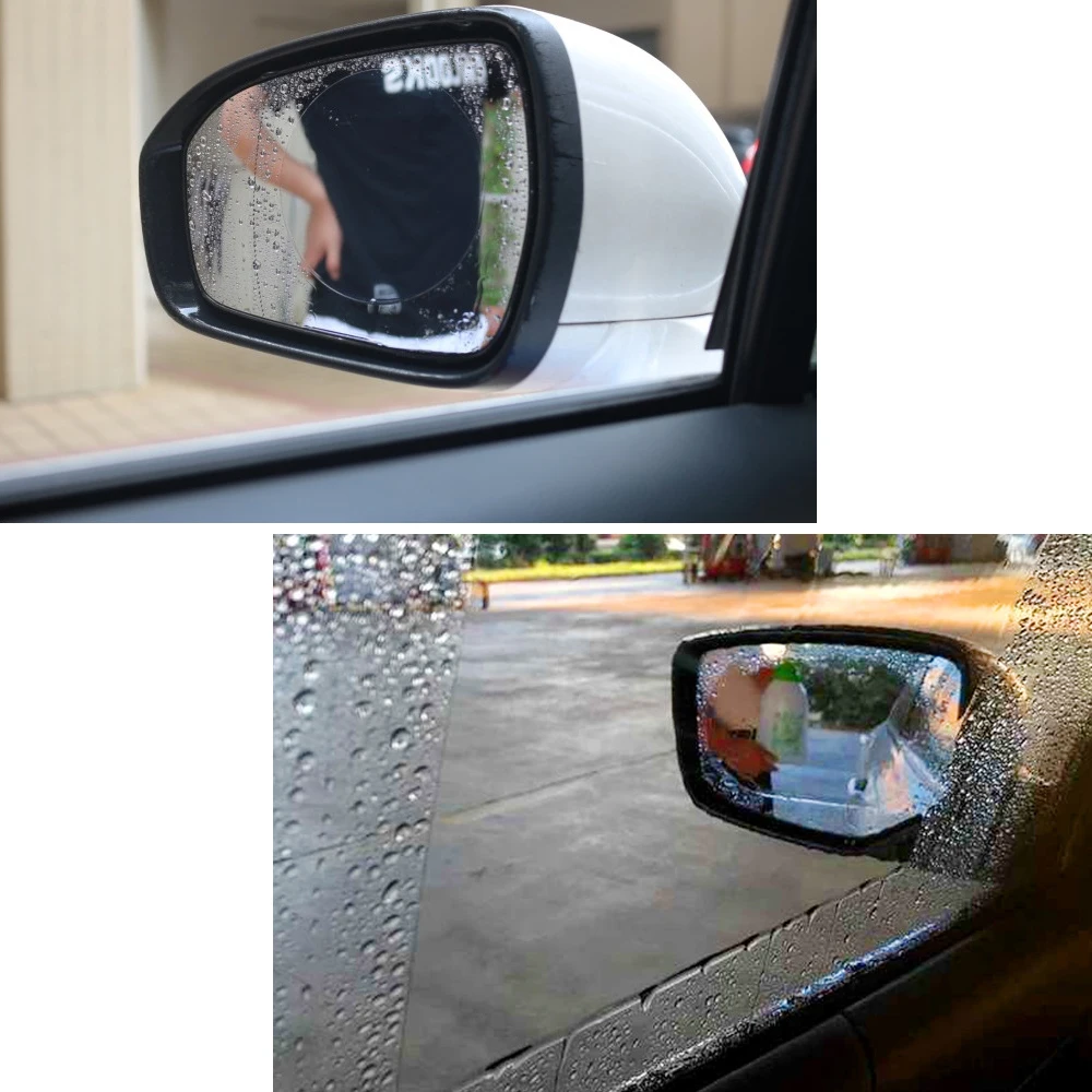 Непромокаемая противотуманная пленка на зеркало заднего вида автомобиля