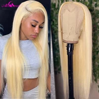 613 blonde straight 13x4 front peruvian lace frontal human hair wigs pre pluck with baby hair remy for womens wigs 30 inch 613