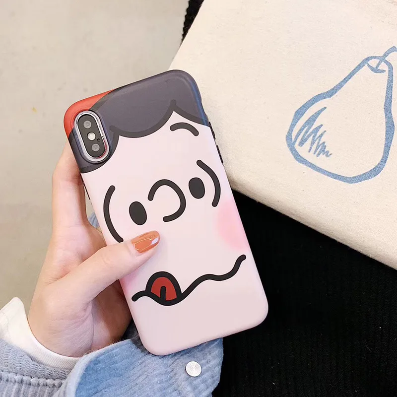 2 Милый чехол для телефона Charlie коричневый Lucy s для iPhone X, XR, XS, Max, 6, 6 s, 7, 8 plus, чехол с матовым красным сердечком, Мягкая силиконовая задняя крышка - Цвет: 2