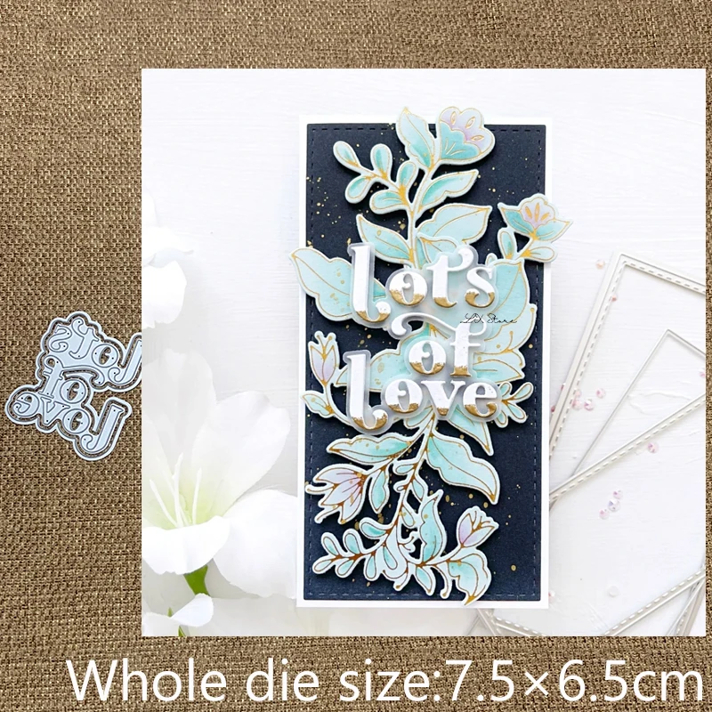 

XLDesign Craft Metal Cutting Dies stencil mold Lots of Love words decoration scrapbook Album Paper Card Craft Embossing die cuts