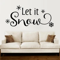exquisite let it snow removable decorative vinyl wall stickers babys for kids rooms diy bedroom livingroom home decor hy1873
